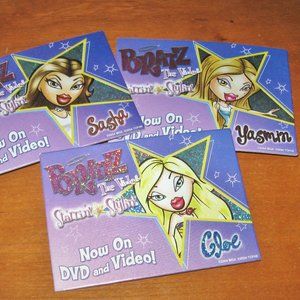 3 Vintage Bratz Dolls Badges Movie Release Promo Pinbacks